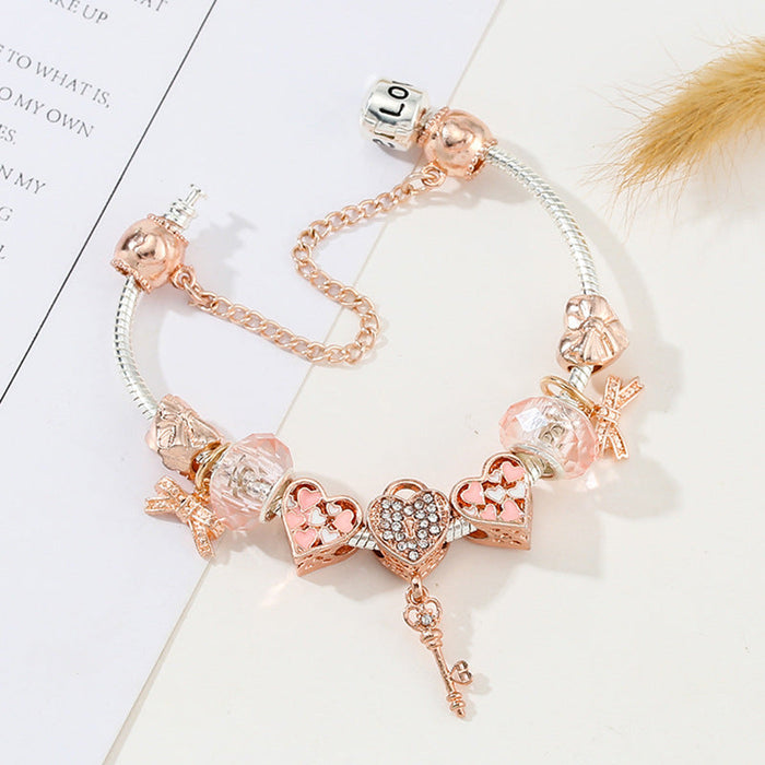 Wholesale DIY Beaded Love Key Alloy Bracelet JDC-BT-XingL005 Bracelet 星銮 Wholesale Jewelry JoyasDeChina Joyas De China