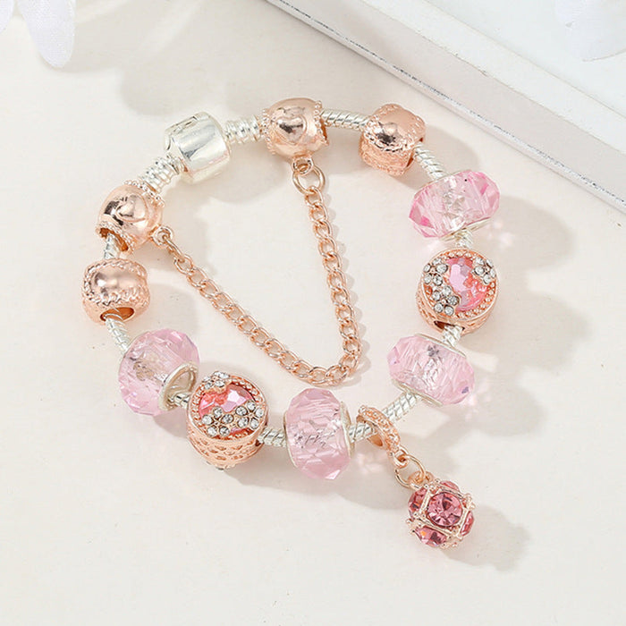 Wholesale DIY Beaded Pink Alloy Bracelet JDC-BT-XingL010 Bracelet 星銮 Wholesale Jewelry JoyasDeChina Joyas De China