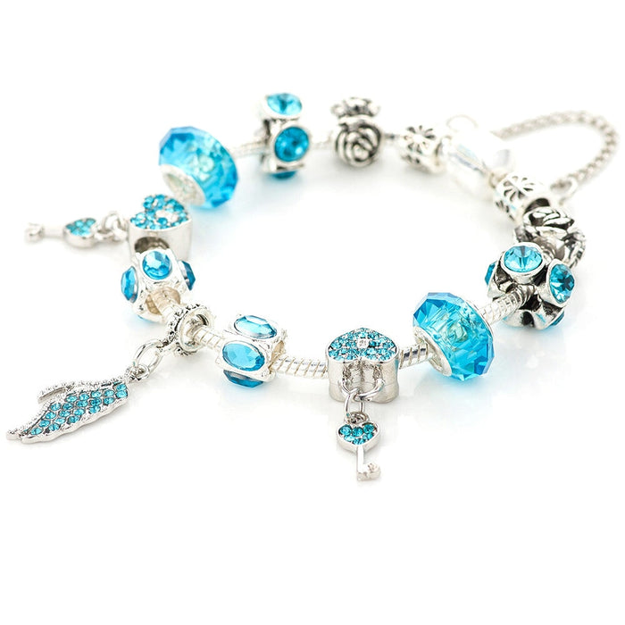 Wholesale DIY Colorful Glass Beaded Electroplating Alloy Bracelet (F) JDC-BT-XingL059 Bracelet 星銮 Wholesale Jewelry JoyasDeChina Joyas De China
