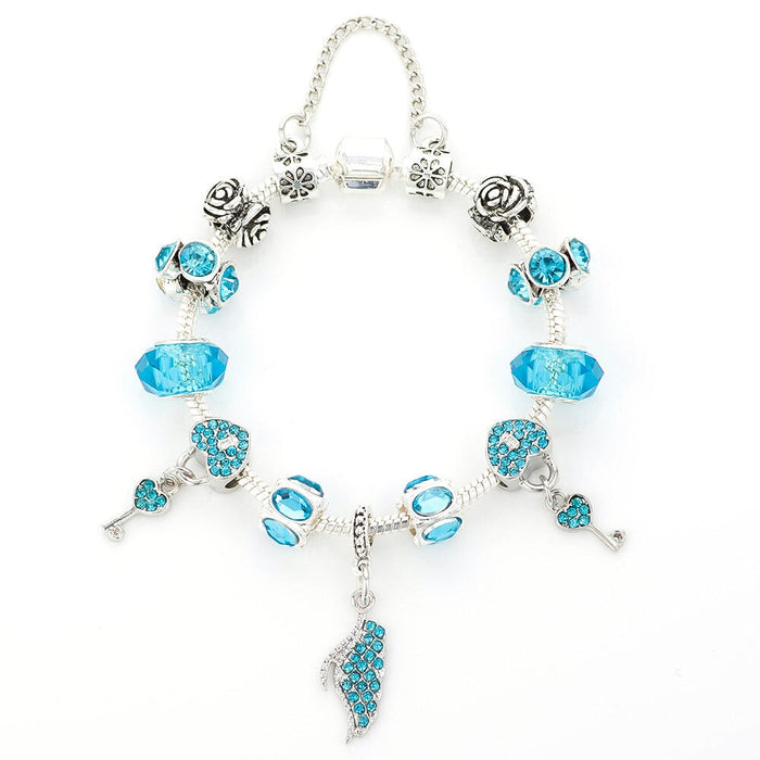 Wholesale DIY Colorful Glass Beaded Electroplating Alloy Bracelet (F) JDC-BT-XingL059 Bracelet 星銮 Wholesale Jewelry JoyasDeChina Joyas De China