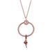 Wholesale DIY Rhinestone Encrusted Alloy Rose Color Pendant Necklace JDC-NE-XingL008 Necklaces 星銮 NC01 Wholesale Jewelry JoyasDeChina Joyas De China