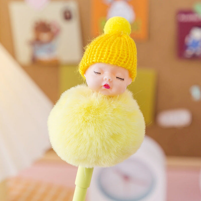 Wholesale doll hairball neutral pen JDC-BP-Yizhou003 Ballpoint Pen 义周 Wholesale Jewelry JoyasDeChina Joyas De China