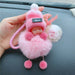 Wholesale doll plush Pom Pom Keychain JDC-KC-LX041 Keychains 恋希 pink Wholesale Jewelry JoyasDeChina Joyas De China