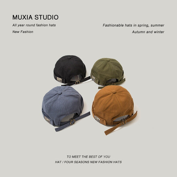 Wholesale Dome Hat Hip Hop Cotton Melon Peel Hat JDC-FH-Muxia001 Fashionhat 沐夏 Wholesale Jewelry JoyasDeChina Joyas De China