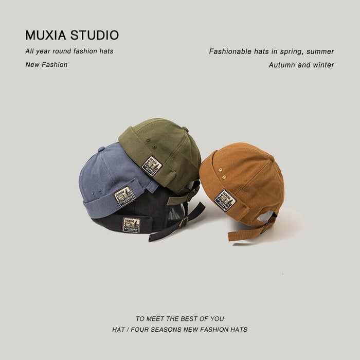 Wholesale Dome Hat Hip Hop Cotton Melon Peel Hat JDC-FH-Muxia001 Fashionhat 沐夏 Wholesale Jewelry JoyasDeChina Joyas De China