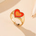 Wholesale Double Heart Alloy Rings JDC-RS-F104 Rings 韩之尚 5408503 / Wholesale Jewelry JoyasDeChina Joyas De China