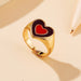 Wholesale Double Heart Alloy Rings JDC-RS-F104 Rings 韩之尚 5408505 / Wholesale Jewelry JoyasDeChina Joyas De China