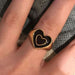 Wholesale Double Heart Alloy Rings JDC-RS-F104 Rings 韩之尚 Wholesale Jewelry JoyasDeChina Joyas De China