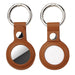 Wholesale Double Hole AirTag Leather Case Anti-Lost Keychain JDC-KC-QYS002 Keychains 清壹色 brown Wholesale Jewelry JoyasDeChina Joyas De China