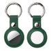 Wholesale Double Hole AirTag Leather Case Anti-Lost Keychain JDC-KC-QYS002 Keychains 清壹色 green Wholesale Jewelry JoyasDeChina Joyas De China