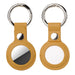 Wholesale Double Hole AirTag Leather Case Anti-Lost Keychain JDC-KC-QYS002 Keychains 清壹色 yellow Wholesale Jewelry JoyasDeChina Joyas De China