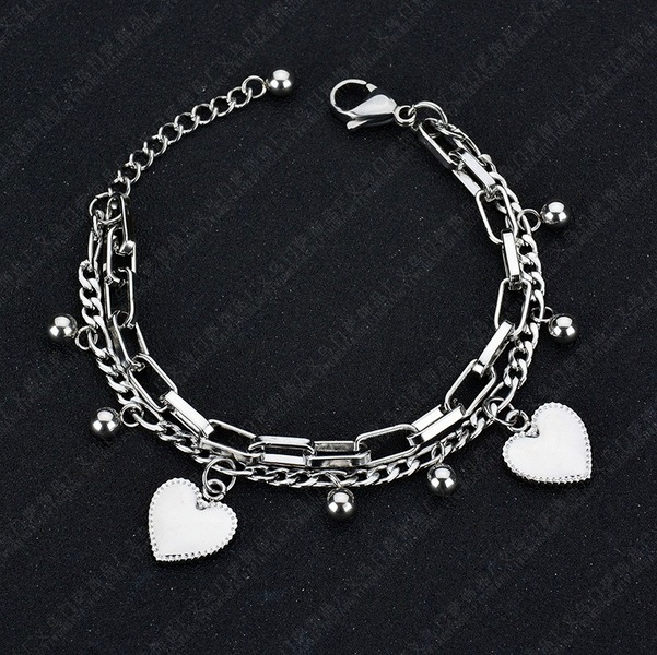 Bulk Jewelry Wholesale double love chain bracelet  JDC-ST-L014 Wholesale factory from China YIWU China