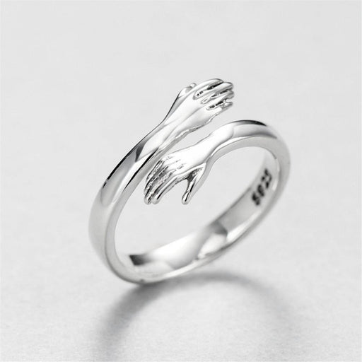 Wholesale double section love hug adjustable ring MOQ≥10 JDC-RS-NS001 Rings 尼森 Wholesale Jewelry JoyasDeChina Joyas De China