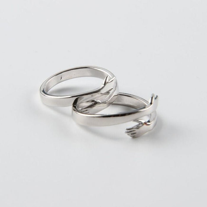 Wholesale double section love hug adjustable ring MOQ≥10 JDC-RS-NS001 Rings 尼森 Wholesale Jewelry JoyasDeChina Joyas De China