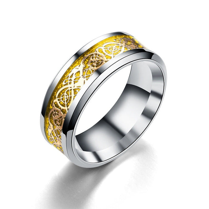 Wholesale dragon pattern stainless steel ring JDC-RS-ts094 Rings 腾穗 Wholesale Jewelry JoyasDeChina Joyas De China