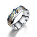 Wholesale dragon pattern stainless steel ring JDC-RS-ts094 Rings 腾穗 Blue No. 6 Wholesale Jewelry JoyasDeChina Joyas De China