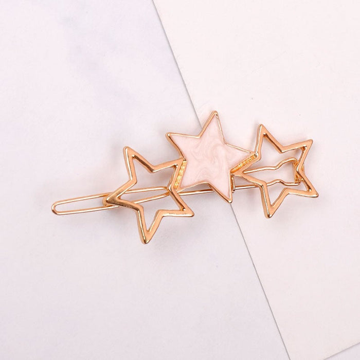 Wholesale drip star geometric circle metal hairpin JDC-HC-KX001 Hair Clips 柯羡 Wholesale Jewelry JoyasDeChina Joyas De China