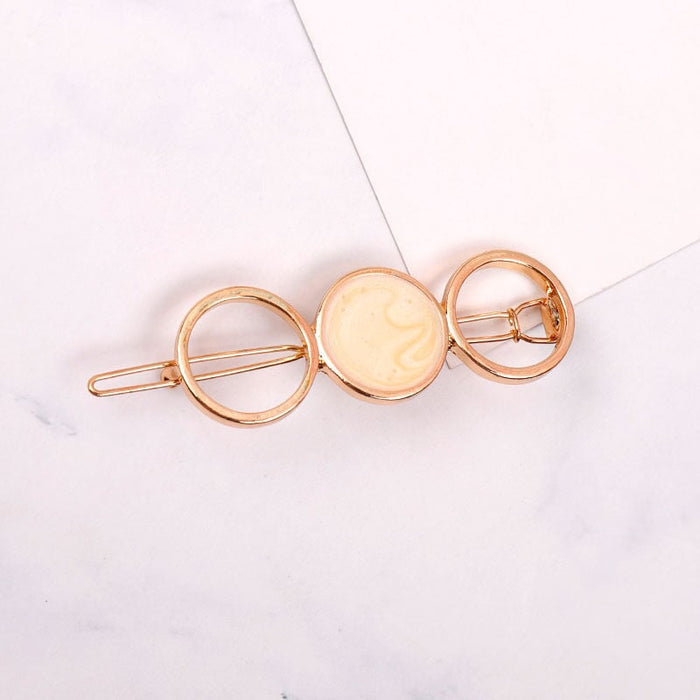 Wholesale drip star geometric circle metal hairpin JDC-HC-KX001 Hair Clips 柯羡 22 Wholesale Jewelry JoyasDeChina Joyas De China