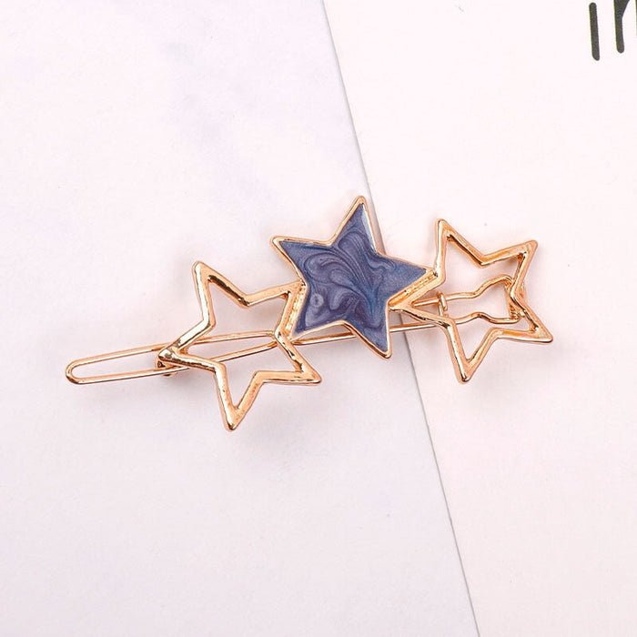 Wholesale drip star geometric circle metal hairpin JDC-HC-KX001 Hair Clips 柯羡 Wholesale Jewelry JoyasDeChina Joyas De China