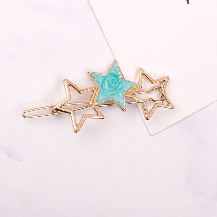 Wholesale drip star geometric circle metal hairpin JDC-HC-KX001 Hair Clips 柯羡 Wholesale Jewelry JoyasDeChina Joyas De China
