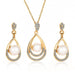 Wholesale drop necklace stud earrings two-piece set JDC-NE-Yiz002 Necklaces 艺真 1 Wholesale Jewelry JoyasDeChina Joyas De China