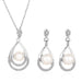 Wholesale drop necklace stud earrings two-piece set JDC-NE-Yiz002 Necklaces 艺真 2 Wholesale Jewelry JoyasDeChina Joyas De China