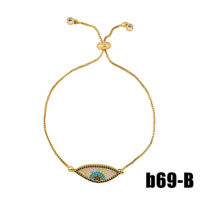 Bulk Jewelry Wholesale drop oil devil's eye bracelet JDC-as013 Wholesale factory from China YIWU China