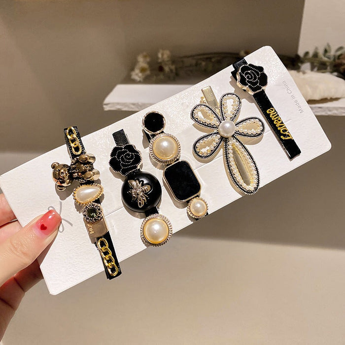 Wholesale duckbill pearl alloy hairpins JDC-HC-BaoY002 Hair Clips 宝钰 Wholesale Jewelry JoyasDeChina Joyas De China