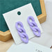 Wholesale earrings chic jelly color matte advanced senseJDC-ES-xc098 Earrings JoyasDeChina purple Wholesale Jewelry JoyasDeChina Joyas De China