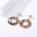 Bulk Jewelry Wholesale Earrings Color alloy female shell star inlaid with diamond resin JDC-ES-yn003 Wholesale factory from China YIWU China