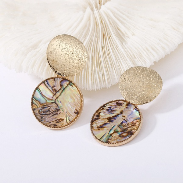 Bulk Jewelry Wholesale Earrings Color alloy female shell star inlaid with diamond resin JDC-ES-yn003 Wholesale factory from China YIWU China