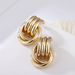 Bulk Jewelry Wholesale Earrings gold alloy Geometric multilayer twist JDC-ES-yn006 Wholesale factory from China YIWU China