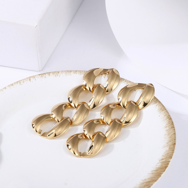 Bulk Jewelry Wholesale Earrings gold alloy Geometric multilayer twist JDC-ES-yn006 Wholesale factory from China YIWU China