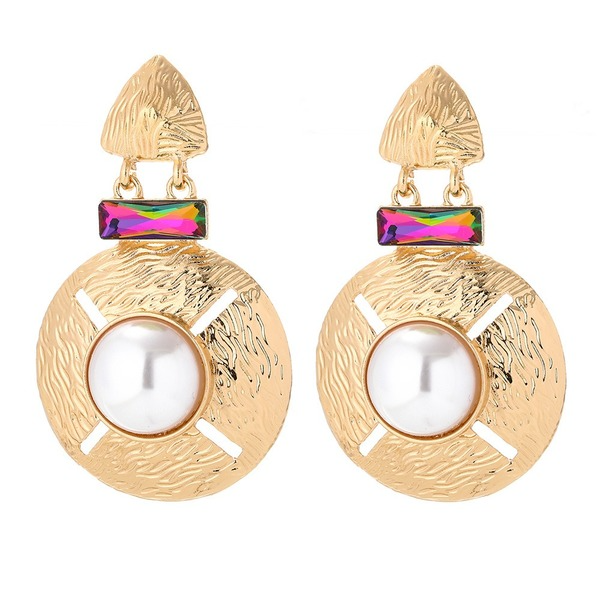 Bulk Jewelry Wholesale Earrings gold Geometric circle Alloy  JDC-ES-JJ008 Wholesale factory from China YIWU China