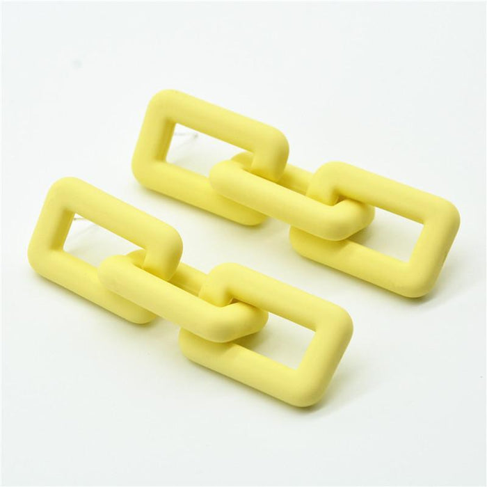Wholesale Earrings needle color chain JDC-ES-xc001 Earrings JoyasDeChina Yellow Wholesale Jewelry JoyasDeChina Joyas De China
