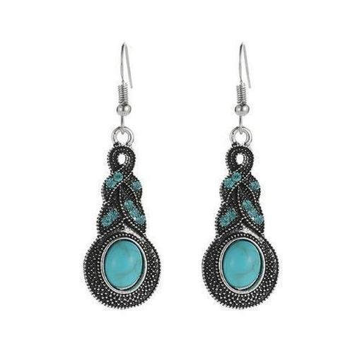 Bulk Jewelry Wholesale earrings punk retro crystal turquoise factory JDC-ES-xc065 Wholesale factory from China YIWU China