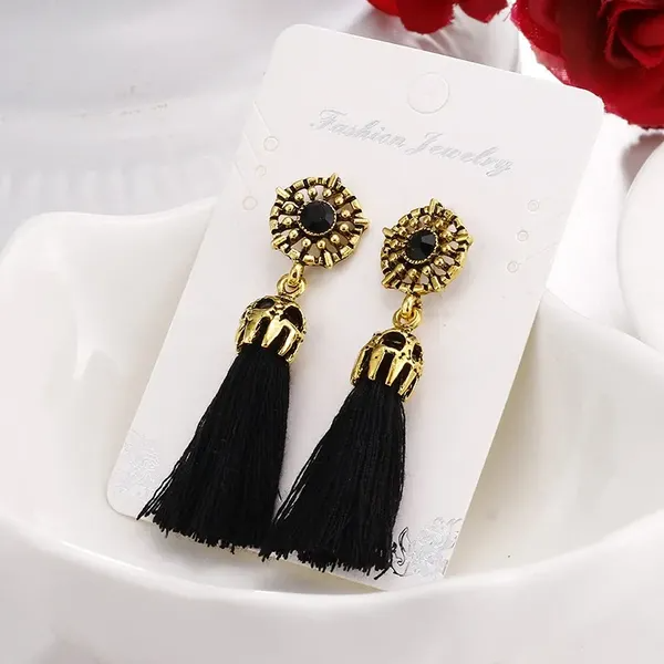 Bulk Jewelry Wholesale earrings velvet tassel stud jDC-ES-b105 Wholesale factory from China YIWU China