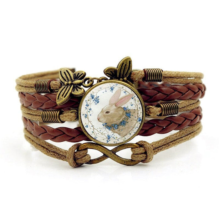 Wholesale Easter Bunny Vintage Gemstone Butterfly Alloy Bracelet JDC-BT-hengx007 Bracelet 横湘 Wholesale Jewelry JoyasDeChina Joyas De China