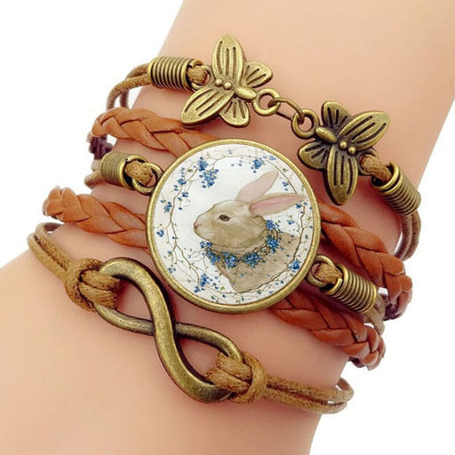 Wholesale Easter Bunny Vintage Gemstone Butterfly Alloy Bracelet JDC-BT-hengx007 Bracelet 横湘 Wholesale Jewelry JoyasDeChina Joyas De China