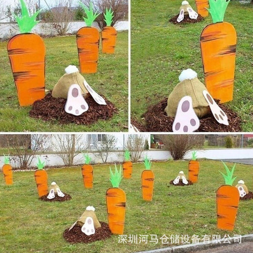 Wholesale Easter Color Themed Garden Inserts Outdoor Floor Insert PP Plastic Decorations MOQ≥50 JDC-DS-HeM003 Decorations 河马 baokuan Wholesale Jewelry JoyasDeChina Joyas De China