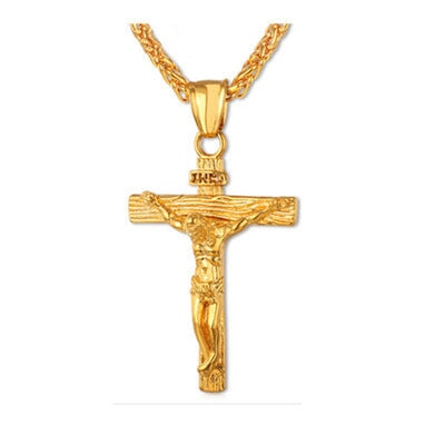 Wholesale Easter Jesus Cross Long Alloy Necklace JDC-NE-PanX001 Necklaces 盼赐 Wholesale Jewelry JoyasDeChina Joyas De China