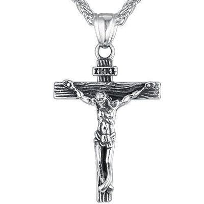 Wholesale Easter Jesus Cross Long Alloy Necklace JDC-NE-PanX001 Necklaces 盼赐 Wholesale Jewelry JoyasDeChina Joyas De China