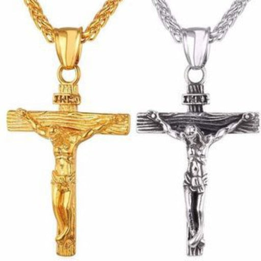 Wholesale Easter Jesus Cross Long Alloy Necklace JDC-NE-PanX001 Necklaces 盼赐 Wholesale Jewelry JoyasDeChina Joyas De China