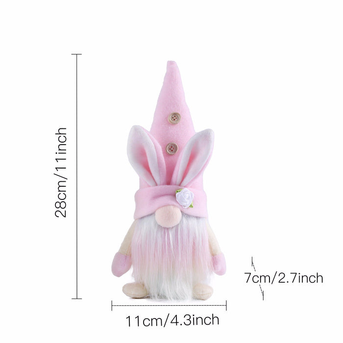 Wholesale Easter Rainbow Bunny Cloth Faceless Doll Ornament JDC-OS-QuY004 Ornaments 趣颖 pink Wholesale Jewelry JoyasDeChina Joyas De China