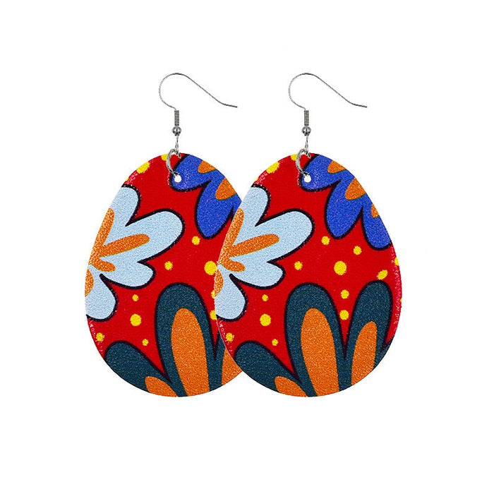 Wholesale Easter Reversible Leather Earrings Cute Print Earrings JDC-ES-ZL001 Earrings 钻拉 13 Wholesale Jewelry JoyasDeChina Joyas De China