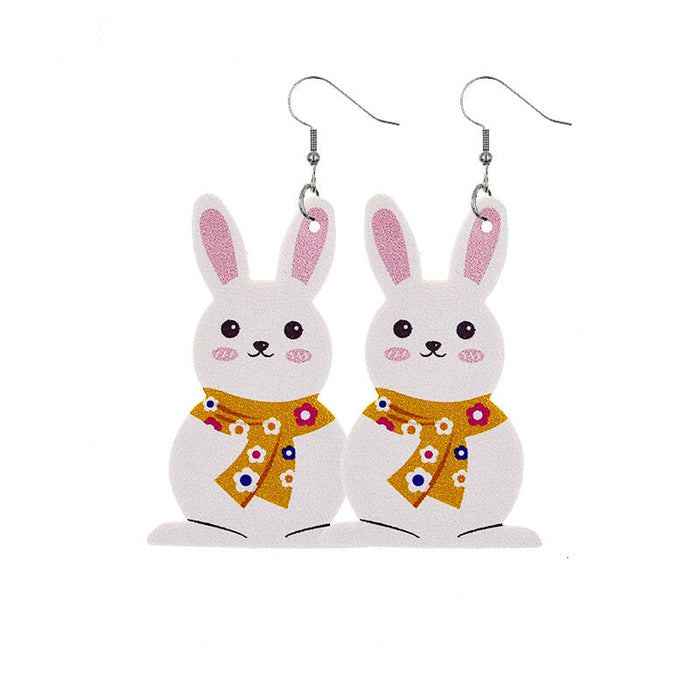 Wholesale Easter Reversible Leather Earrings Cute Print Earrings JDC-ES-ZL001 Earrings 钻拉 2 Wholesale Jewelry JoyasDeChina Joyas De China