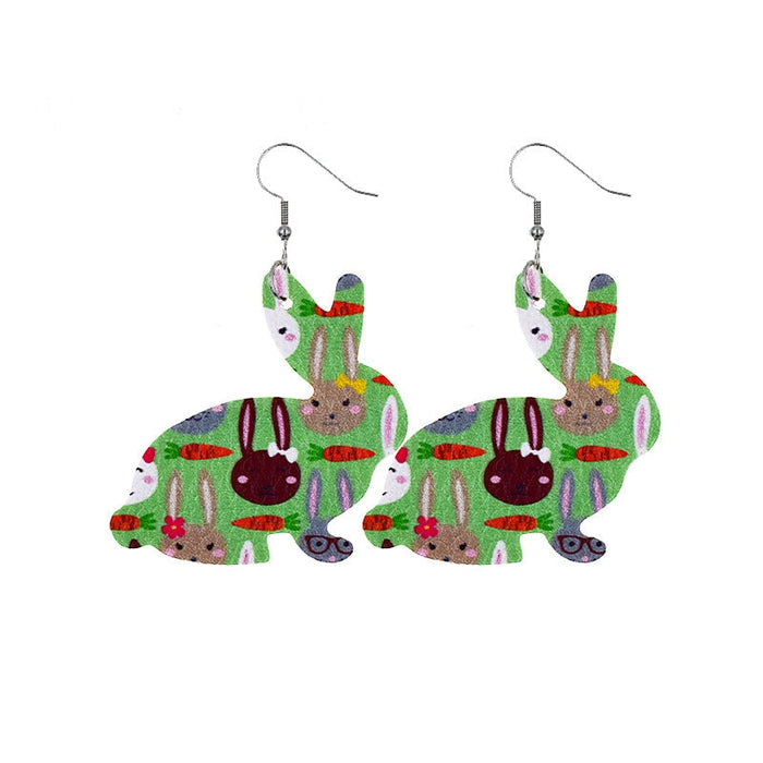 Wholesale Easter Reversible Leather Earrings Cute Print Earrings JDC-ES-ZL002 Earrings 钻拉 10 Wholesale Jewelry JoyasDeChina Joyas De China