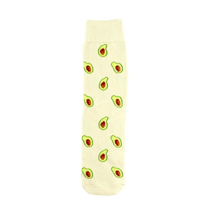 Wholesale Egg Cookies Avocado Unisex Cotton Socks JDC-SK-KaF057 Sock 咖范 5 one size Wholesale Jewelry JoyasDeChina Joyas De China