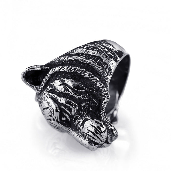 Wholesale Electroplated Alloy Tiger Head Rings JDC-RS-WN099 Rings 薇妮 Wholesale Jewelry JoyasDeChina Joyas De China