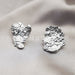 Wholesale Electroplated Brass Asymmetric Brass Lava Earrings JDC-ES-Junf005 Earrings 军峰 silver Wholesale Jewelry JoyasDeChina Joyas De China